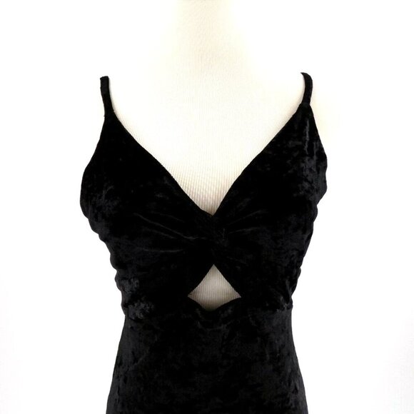 Intimately Free People Velour Bodycon Mini Cocktail Dress Black Size XS - Picture 2 of 4